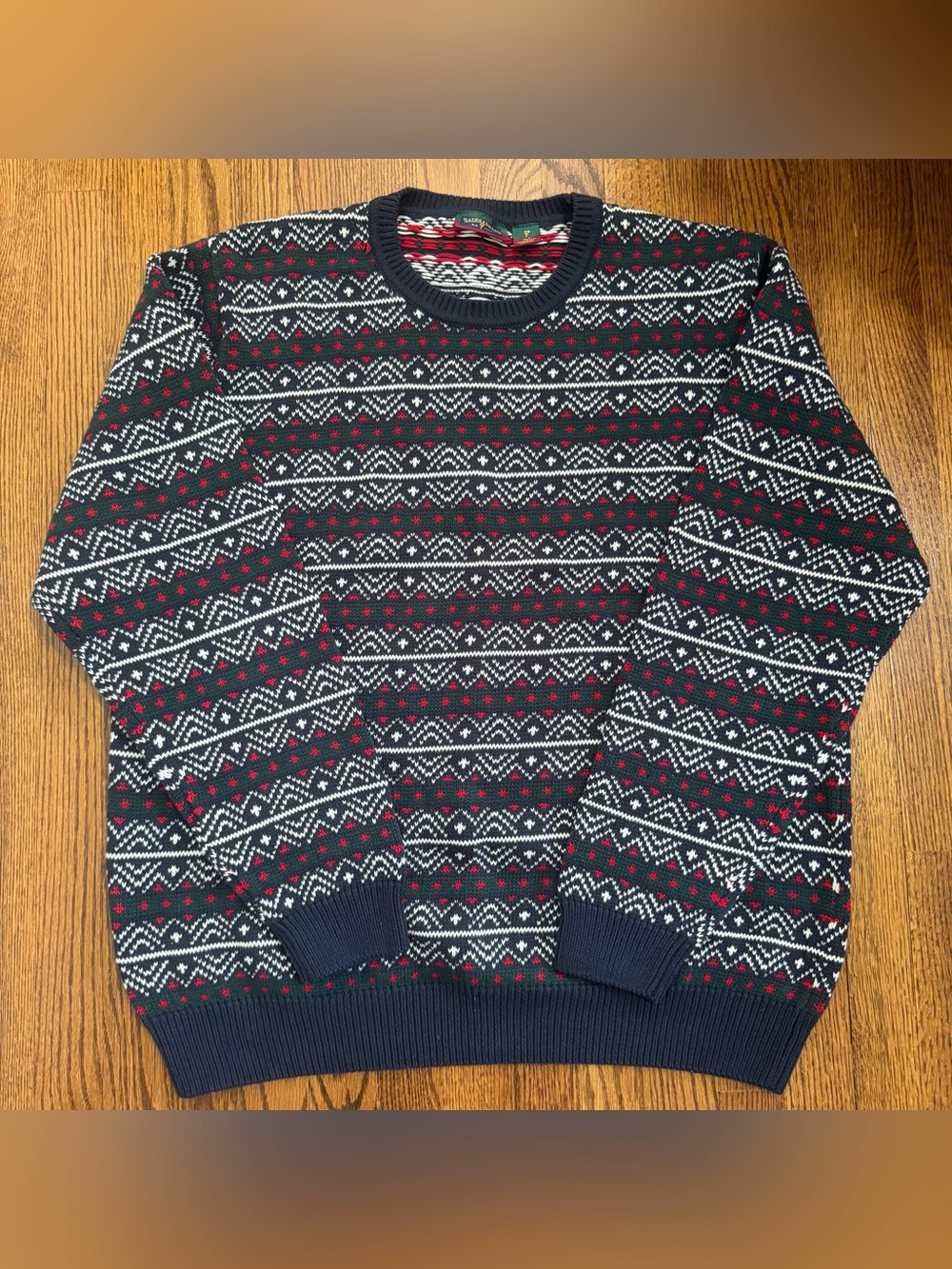 Saddlebred Men's Sweater Navy Red White Size XLT